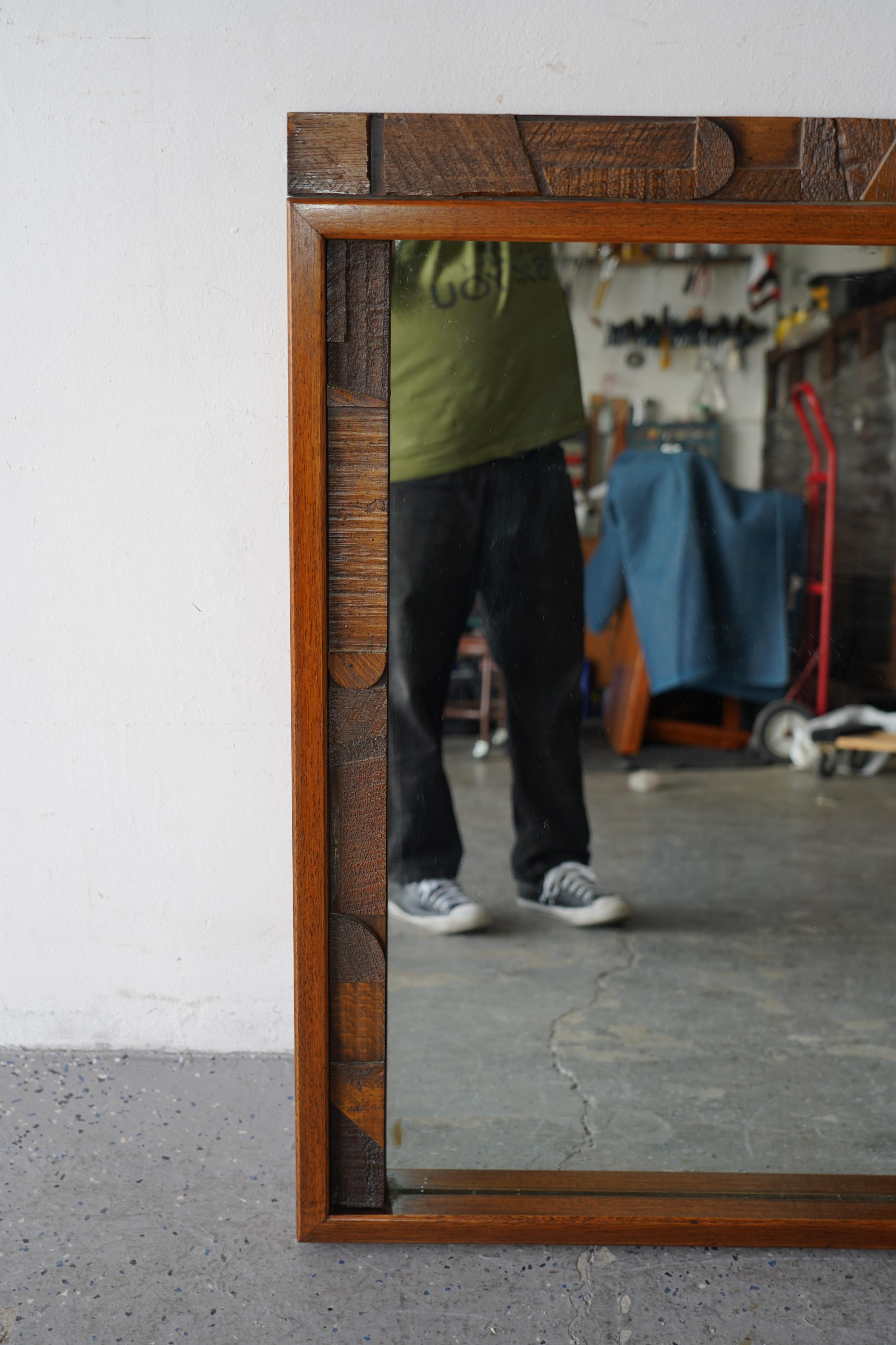 Mid-Century Modern Brutalist Mirrors by Lane, “Pueblo” Collection For Sale 2