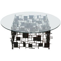Mid-Century Modern Brutalist Nail Coffee Table Silas Seandel Paul Evans Era