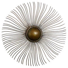 Arte de Pared de Estallido de Sol Brutalista Moderno de Mitad de Siglo. Era Curtis Jere