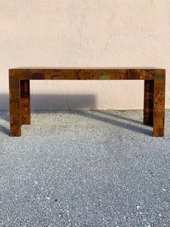 Mid-Century Modern, Brutalist, Studio Made Brass and Copper Console Table