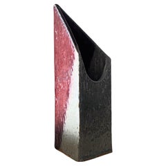 Mid-Century Modern Brutalist Studio Pottery Triangular Vase, circa 1970s