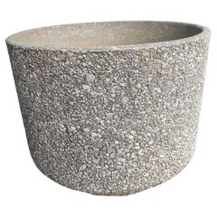 Mid-Century Modern Brutalist Style Large Stone Pebbled Cast Planter 4 Available 