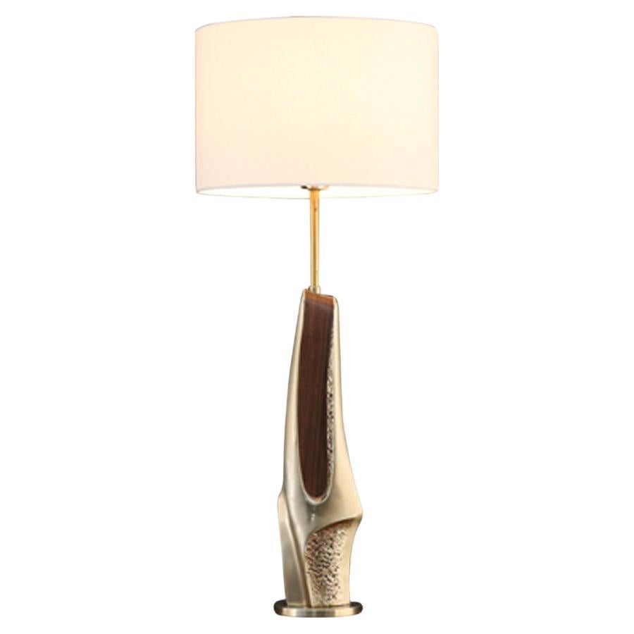 Mid-Century Modern Brutalist Table Lamp by Laurel For Sale
