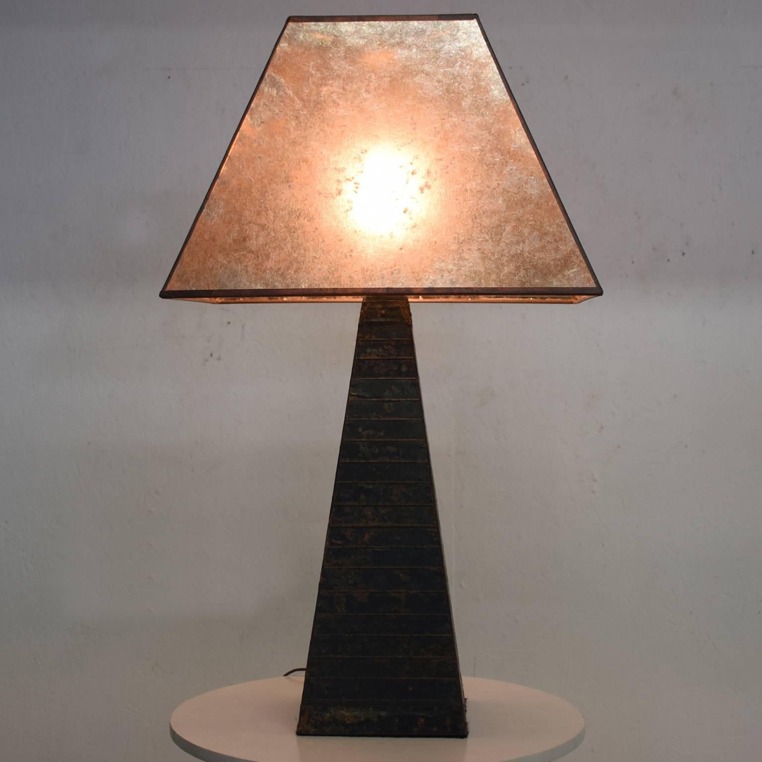 American Mid-Century Modern Brutalist Table Lamp