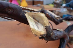 Mid-Century Modern Brutalist Tree Branch Bronze Leaves Sculpture, 1975