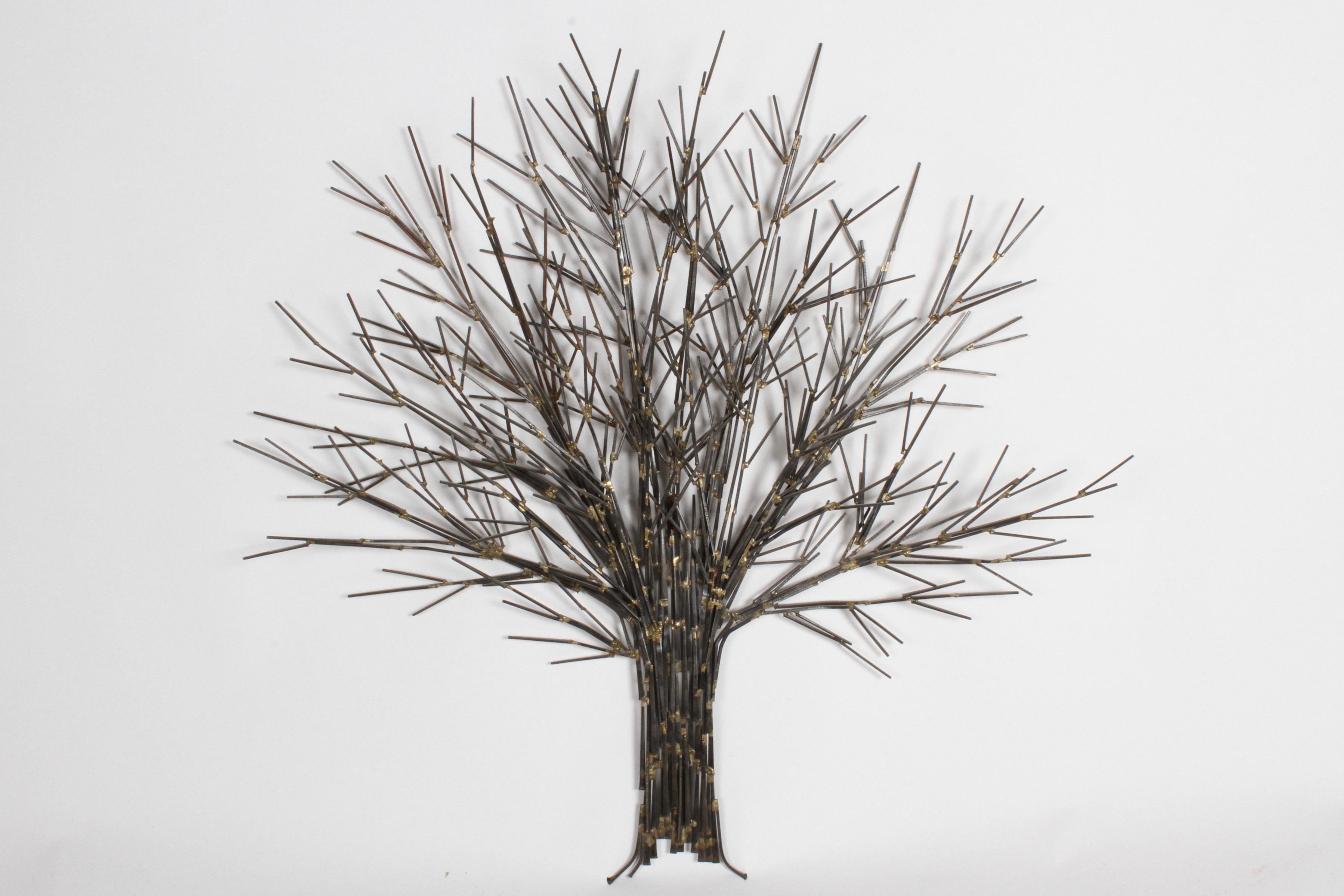 American Mid-Century Modern Brutalist Tree Nail Sculpture for the Wall by Marc Weinstein
