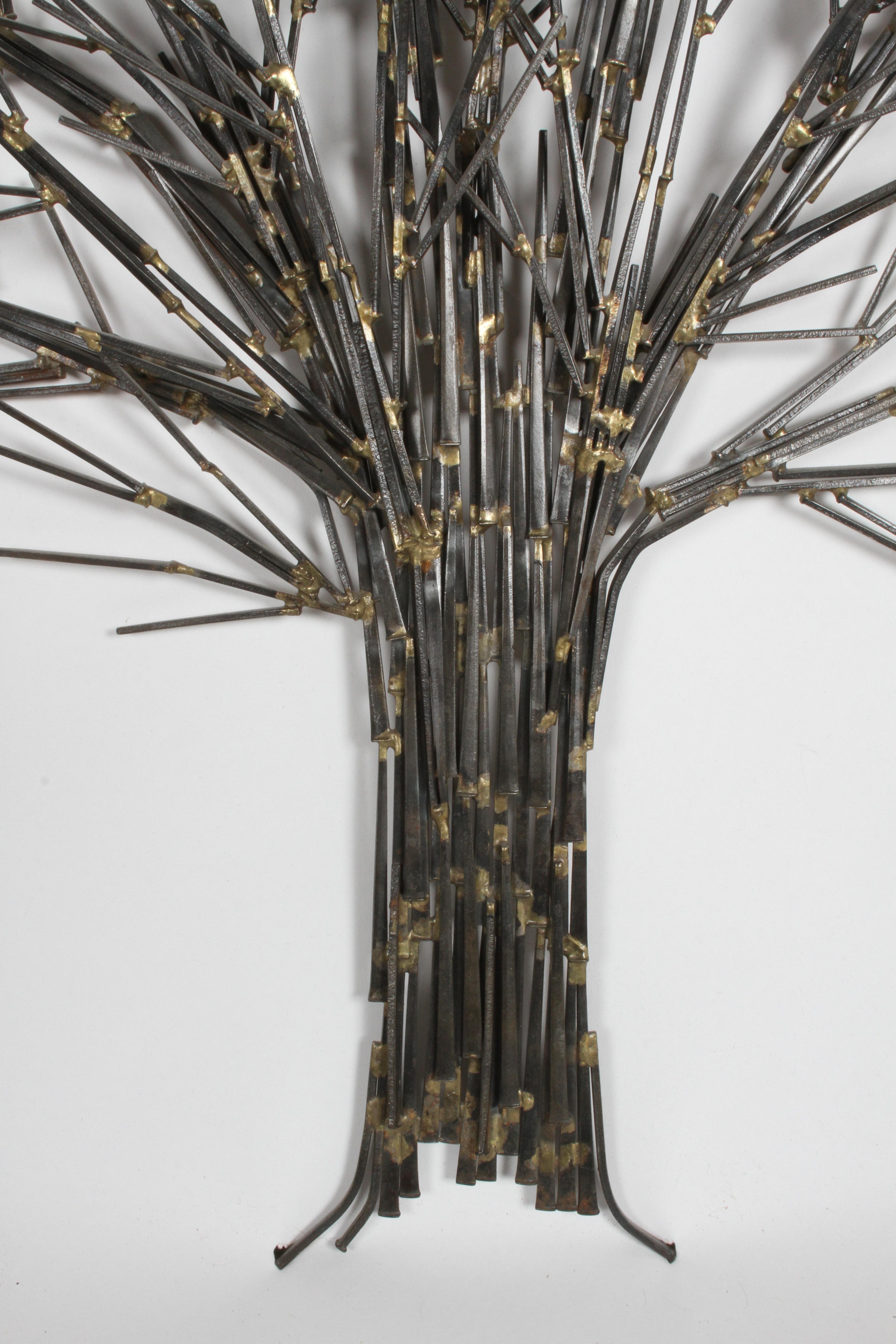 Late 20th Century Mid-Century Modern Brutalist Tree Nail Sculpture for the Wall by Marc Weinstein