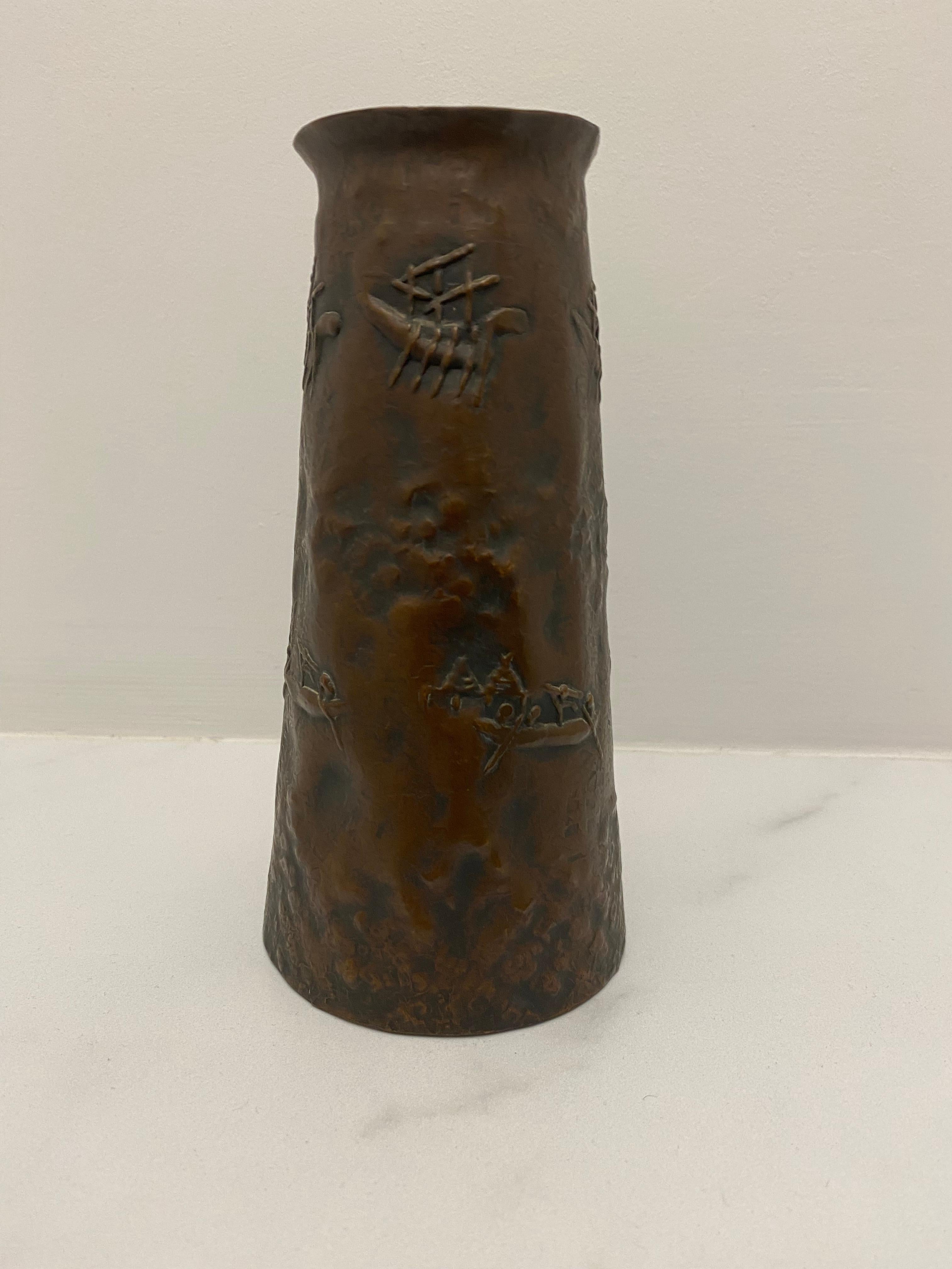 Moderne brutalistische Vase aus der Mitte des Jahrhunderts von Angelo Bragalini (Brutalismus) im Angebot