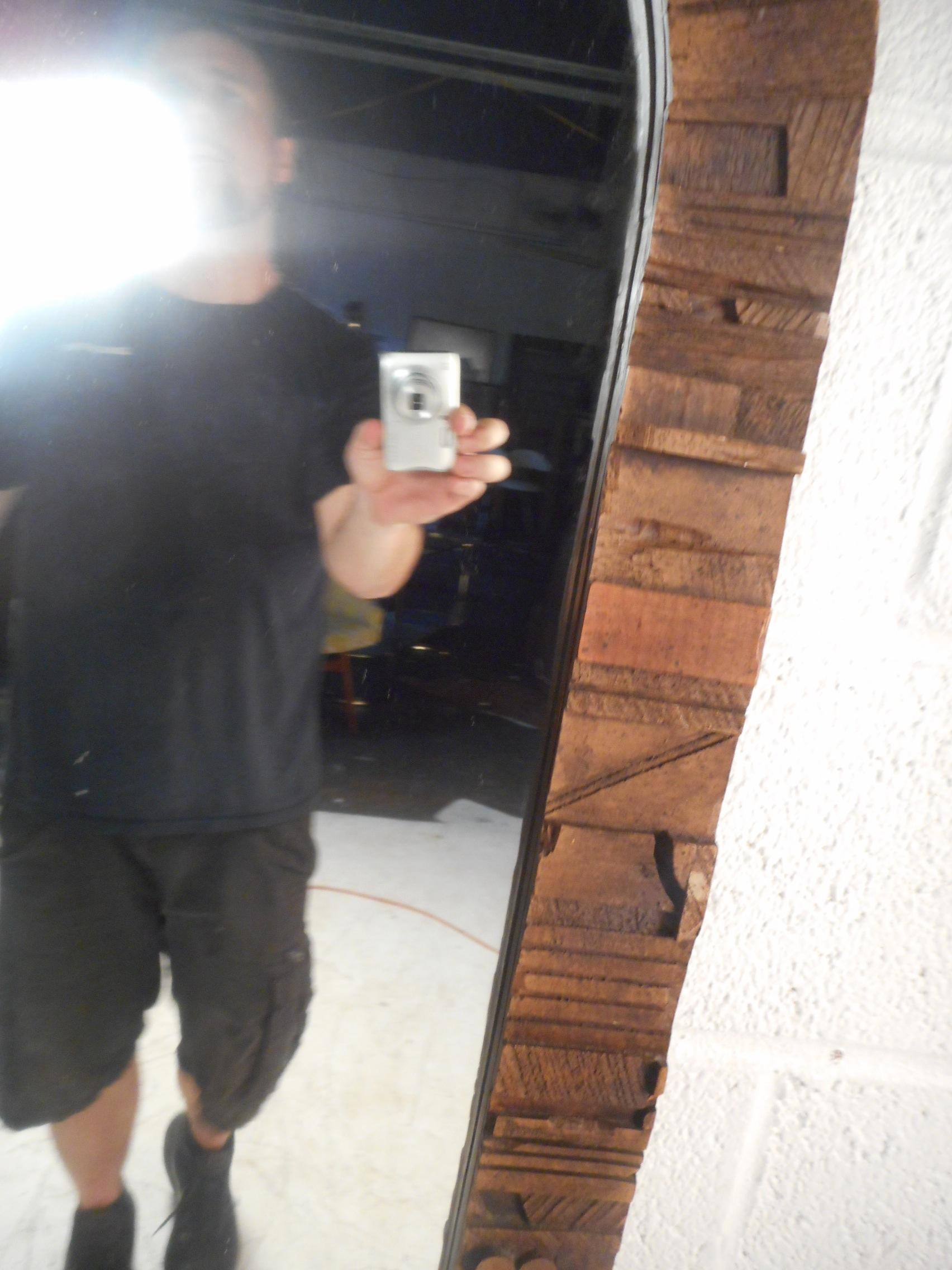 Mid-Century Modern Brutalist Wall Mirror In Good Condition In Brooklyn, NY