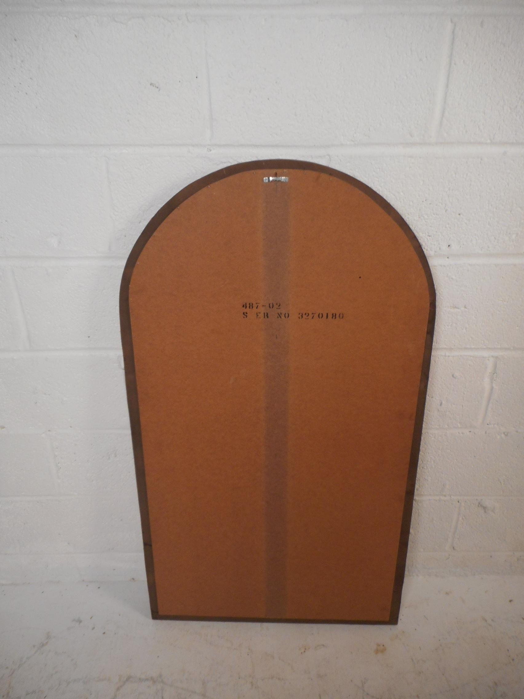 Glass Mid-Century Modern Brutalist Wall Mirror