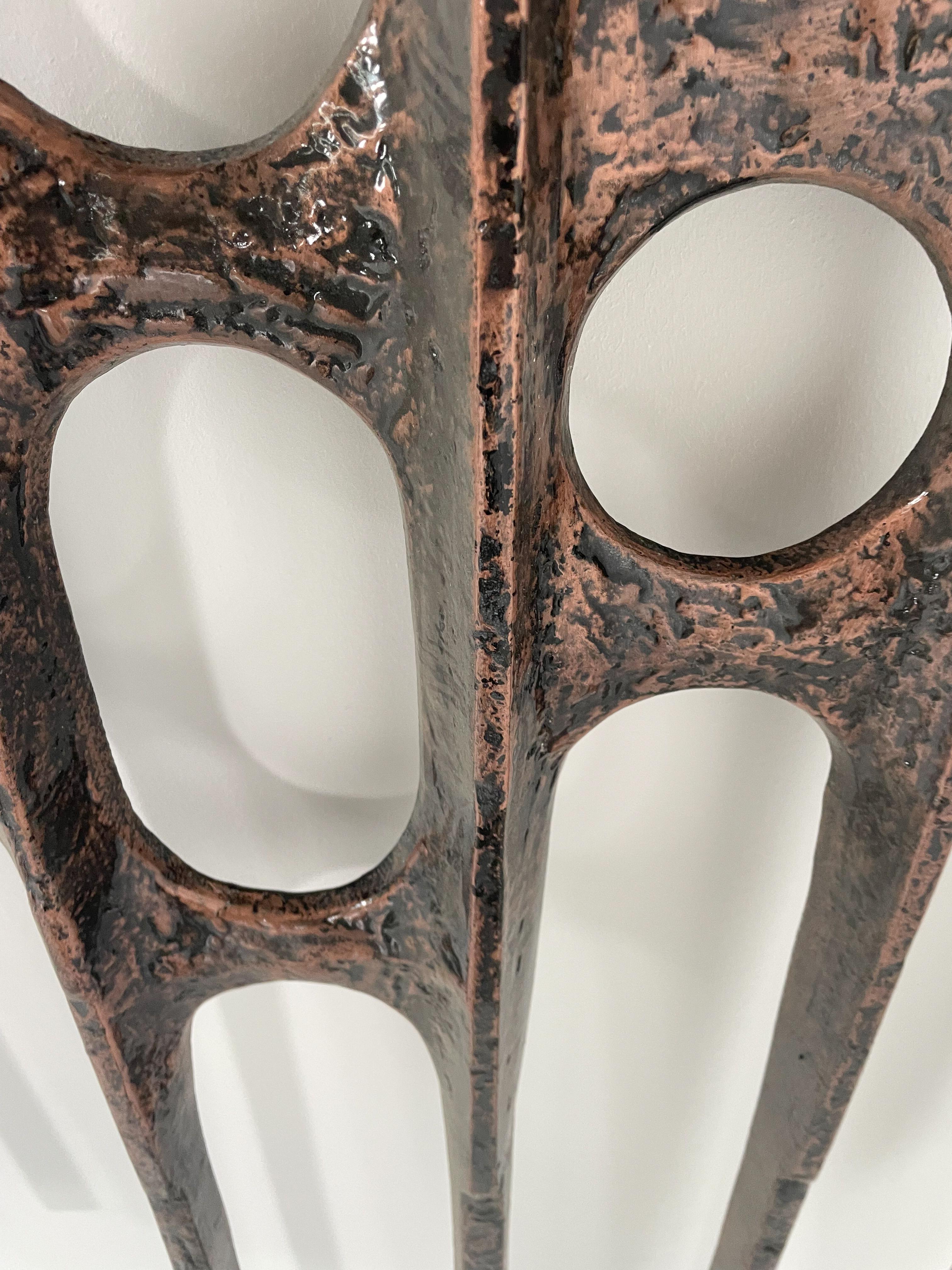 Mid-20th Century Mid-Century Modern Brutalist Wall-Mounted Sculpture, 1960s For Sale
