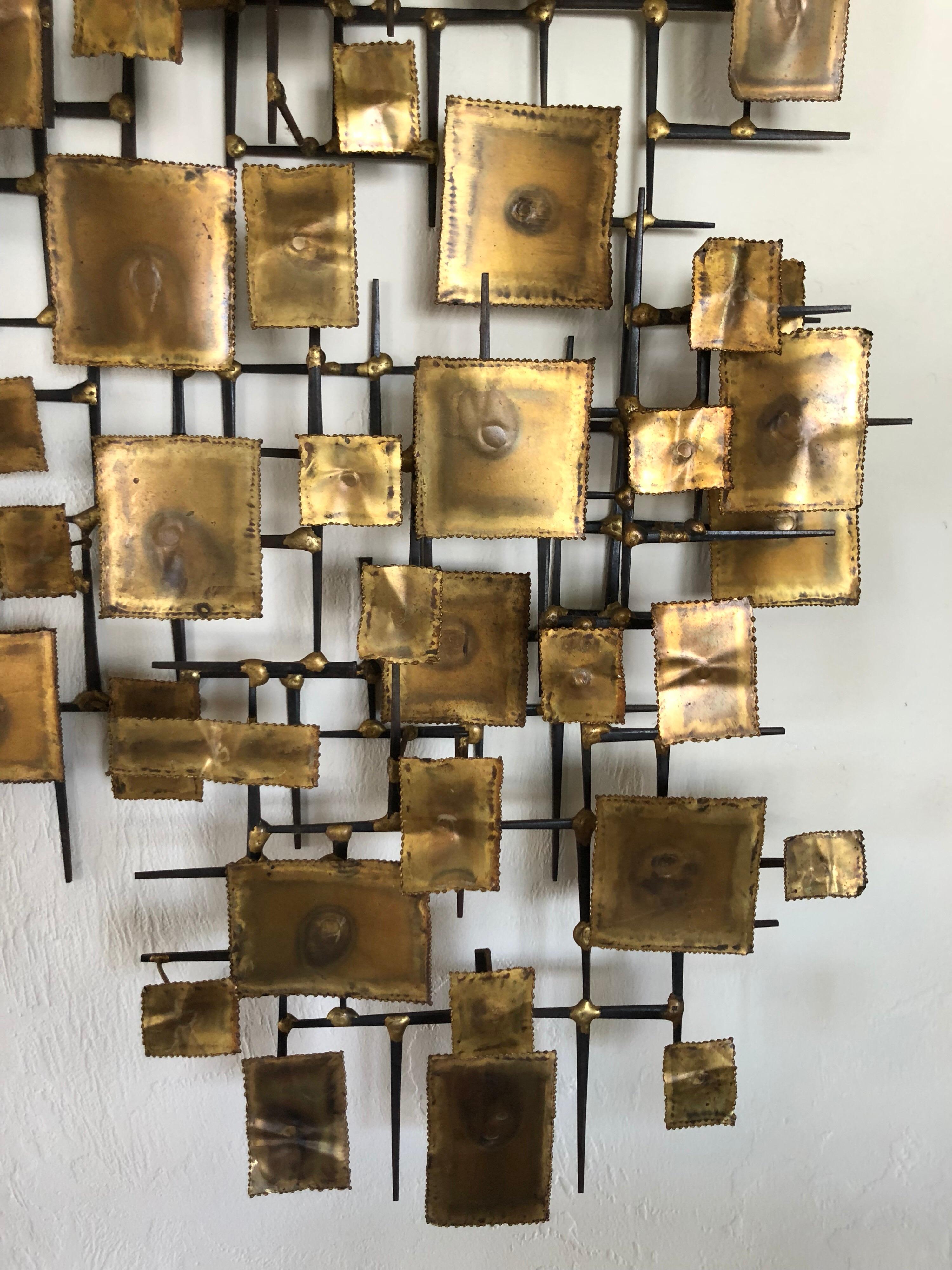 mid century brutalist wall sculpture