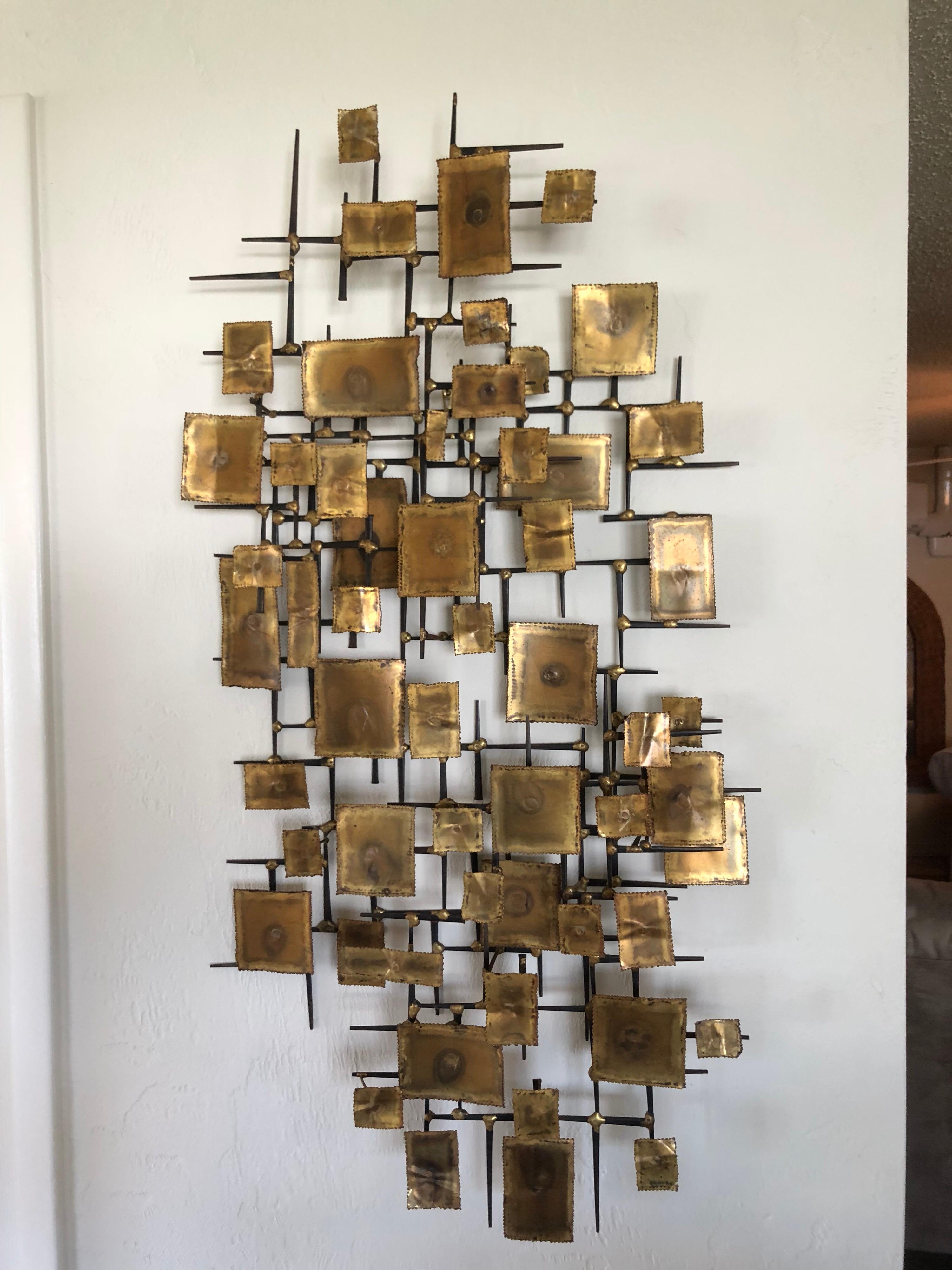 Mid-Century Modern Brutalist Wall Sculpture In Excellent Condition In Redding, CT