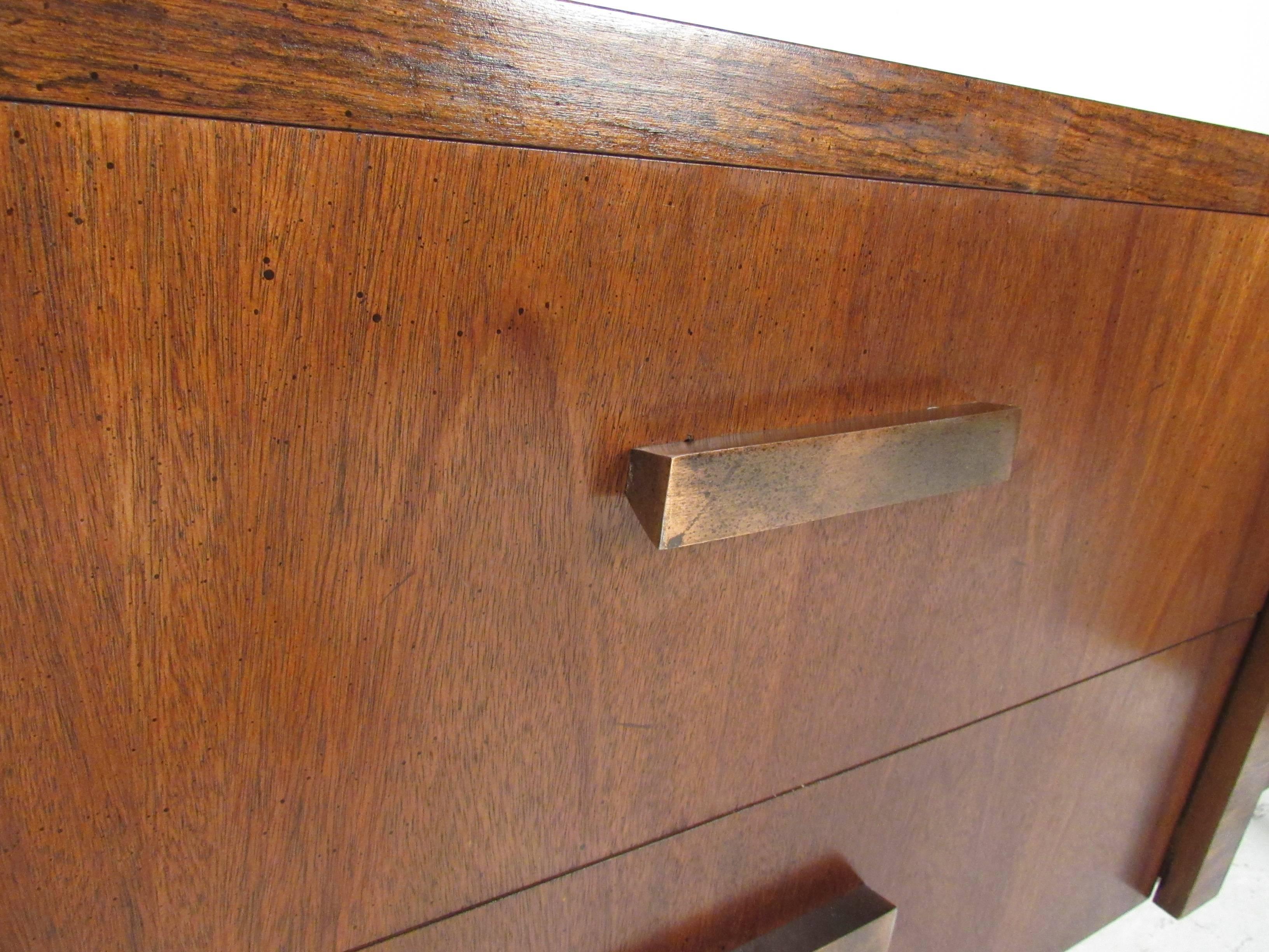 Mid-Century Modern Brutalist Walnut Credenza 2