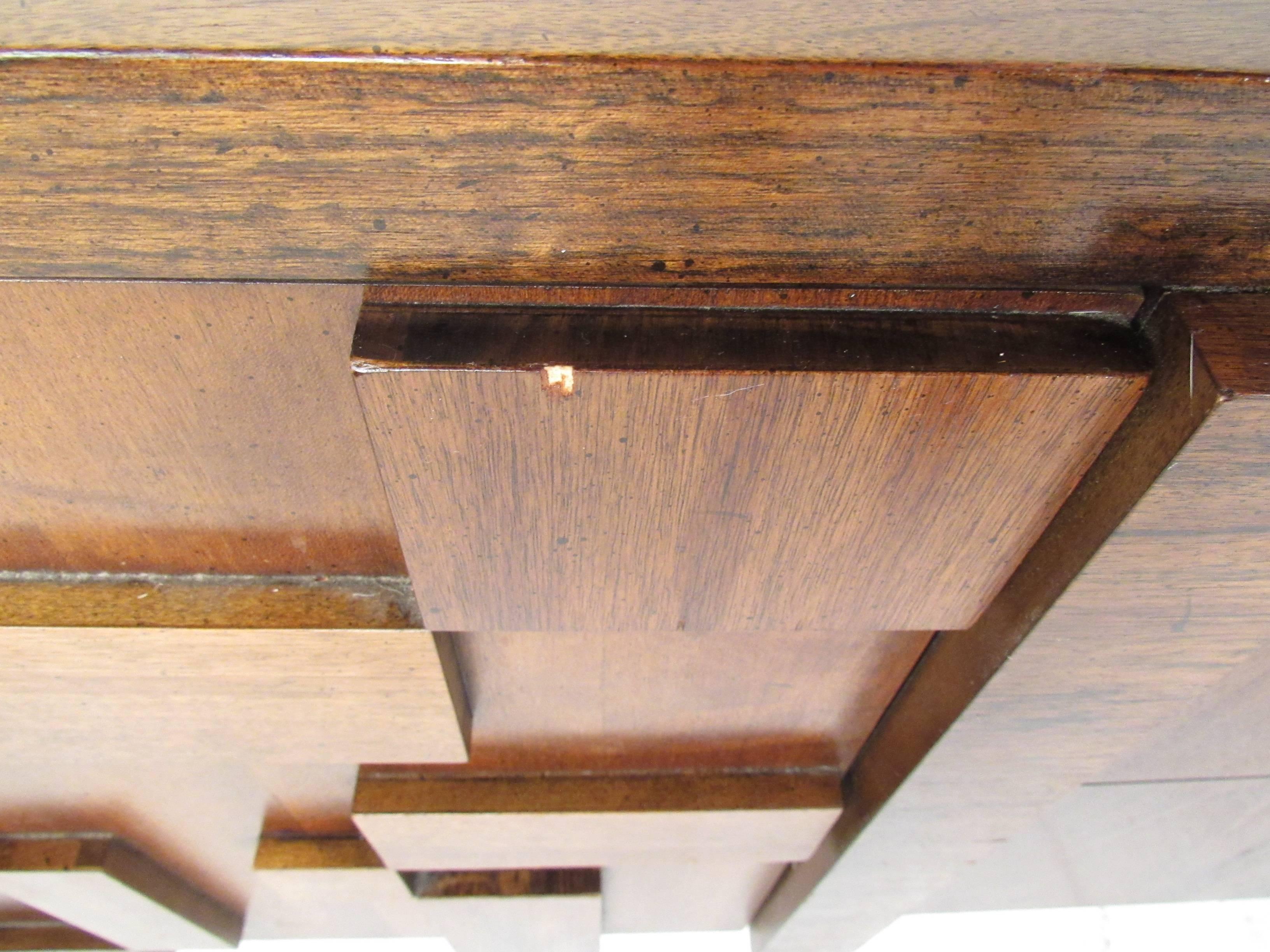 Mid-Century Modern Brutalist Walnut Credenza 3