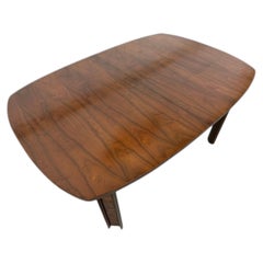 Mid-Century Modern Brutalist Walnut Dining Table