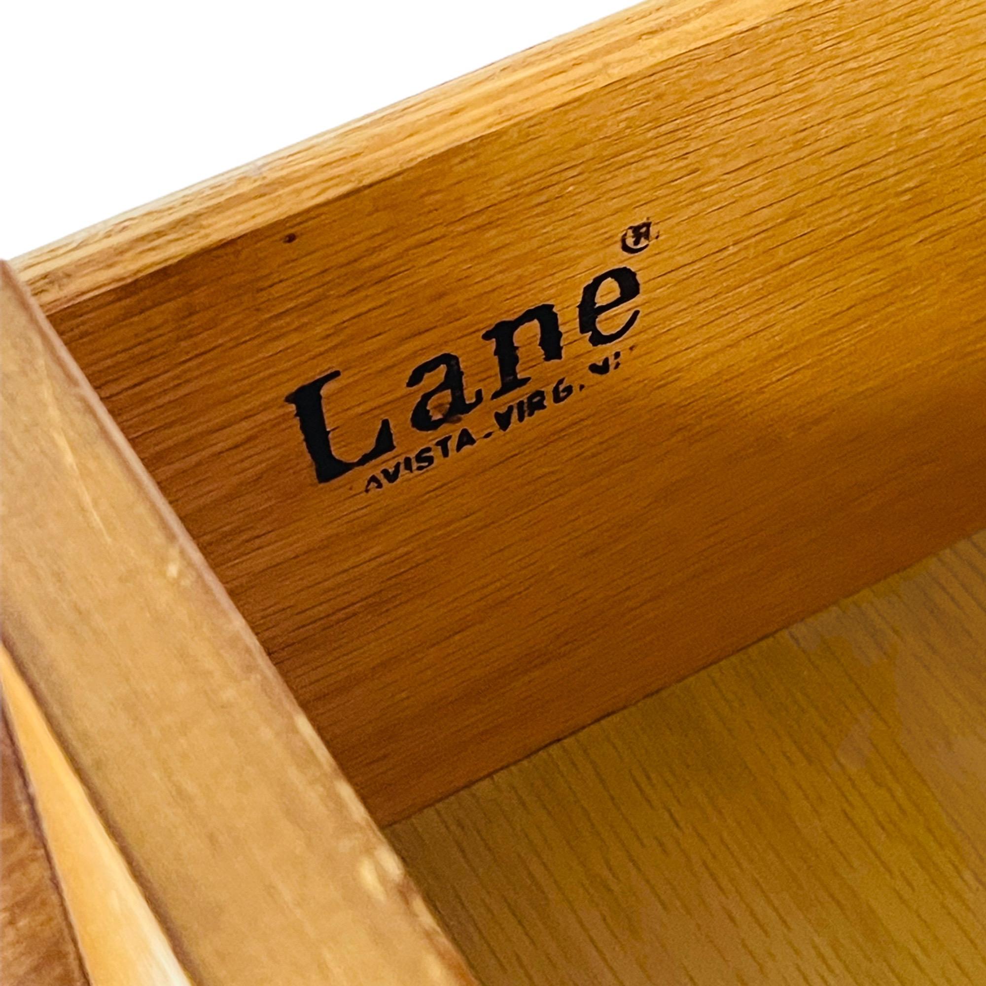 Mid-Century Modern Brutalist Wood Block Cabinet by Lane Furniture 2
