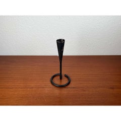 Mid-Century Modern Brutalist Wrought Iron Candleholder, 1960s