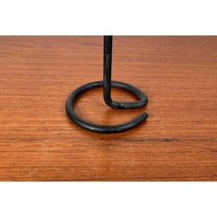 Mid-Century Modern Brutalist Wrought Iron Candleholder, 1960s