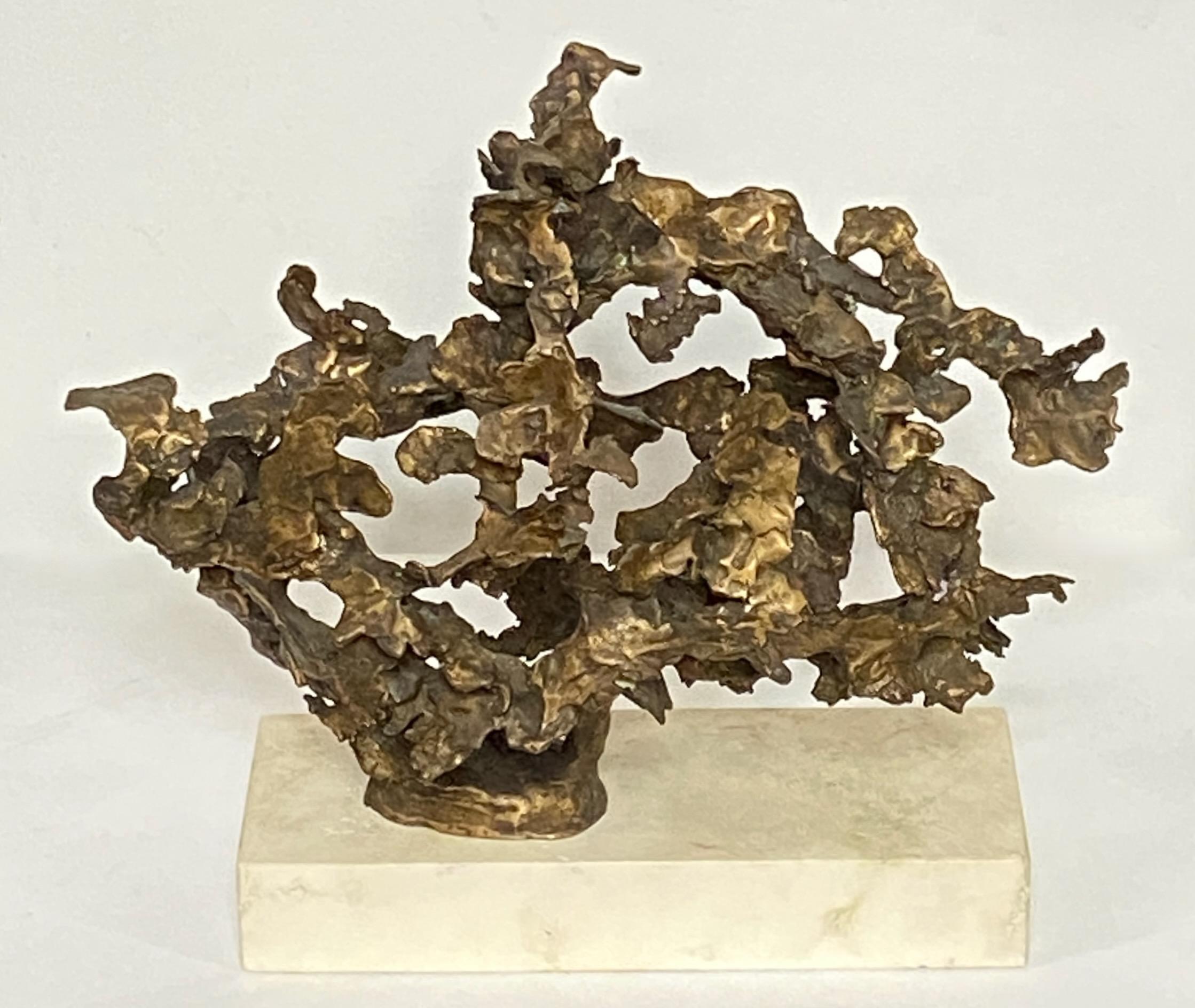European Mid Century Modern Brutalists Bronze Abstract Sculpture by Emma De Sigaldi For Sale