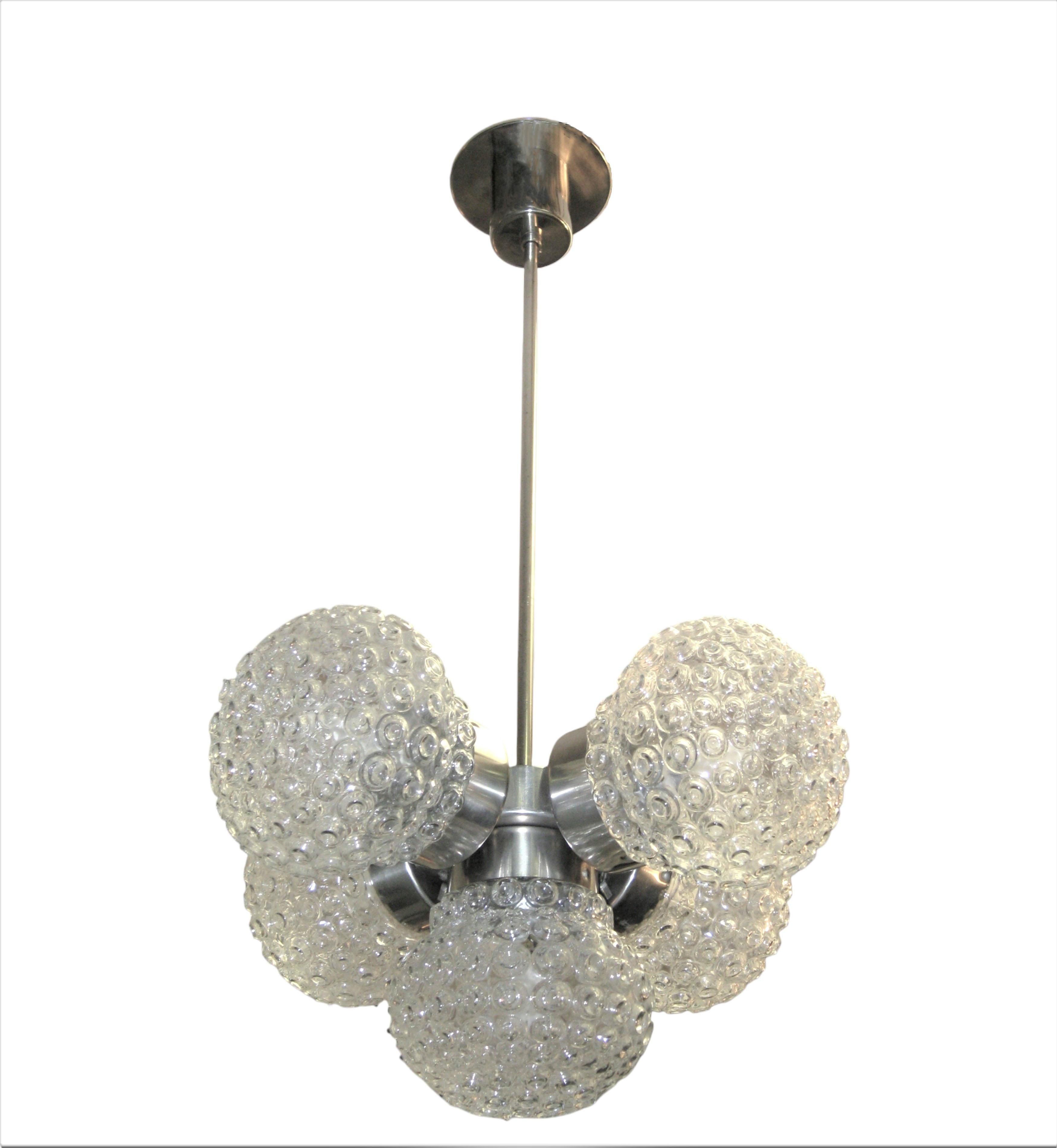 Mid century Modern Bubble Globe Sputnik Chandelier,  1960 im Angebot 8