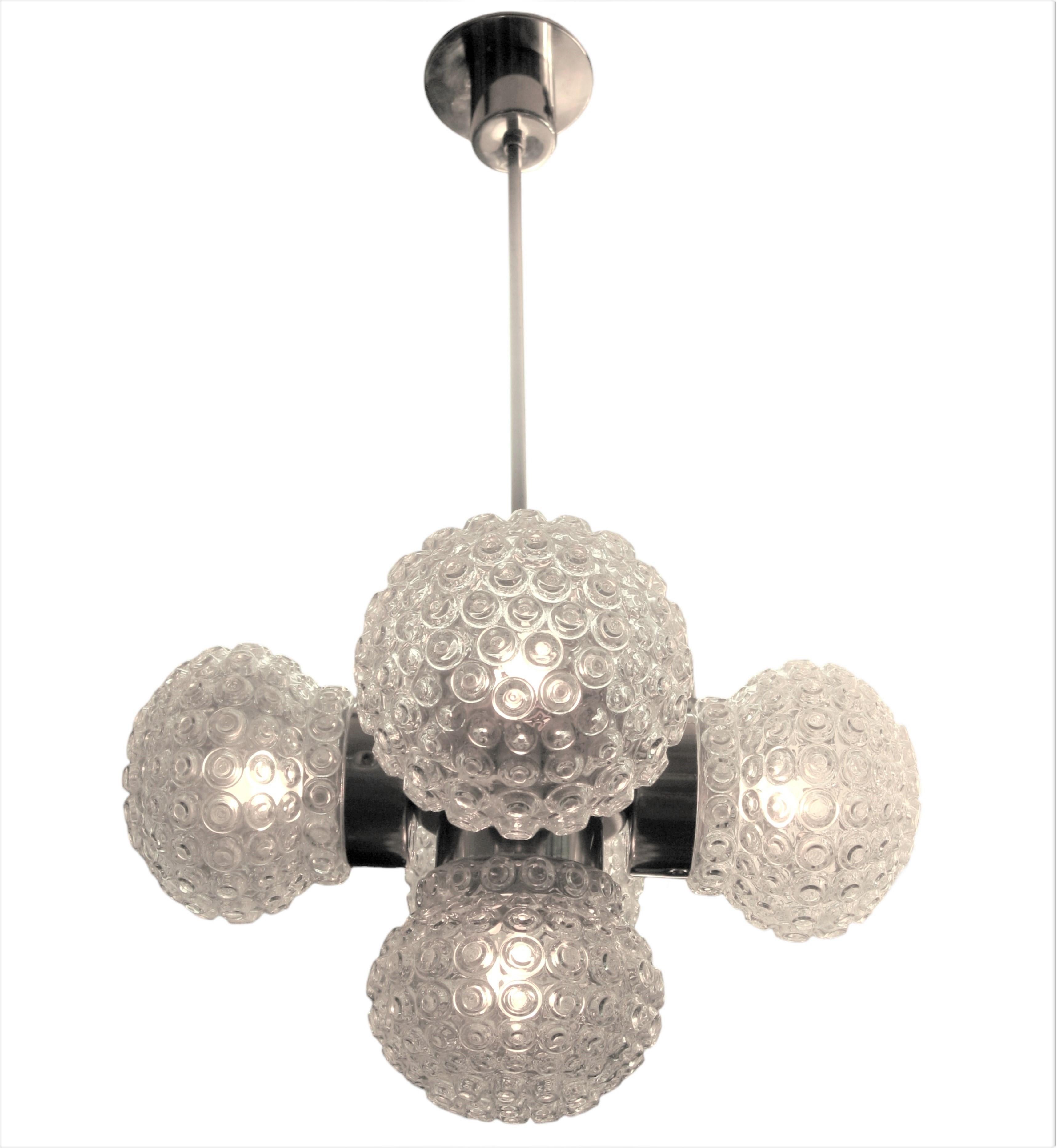 Mid century Modern Bubble Globe Sputnik Chandelier,  1960 im Angebot 9