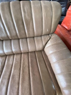 Mid-Century Modern Buffalo Leather De Sede Sofa DS-86