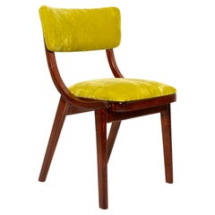 Fauteuil Bumerang mi-siècle moderne, velours doux Plushy FR Dedar, Pologne, années 1960