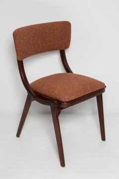 Silla Bumerang Moderna de Mitad de Siglo, Naranja Melange, Polonia, Años 60