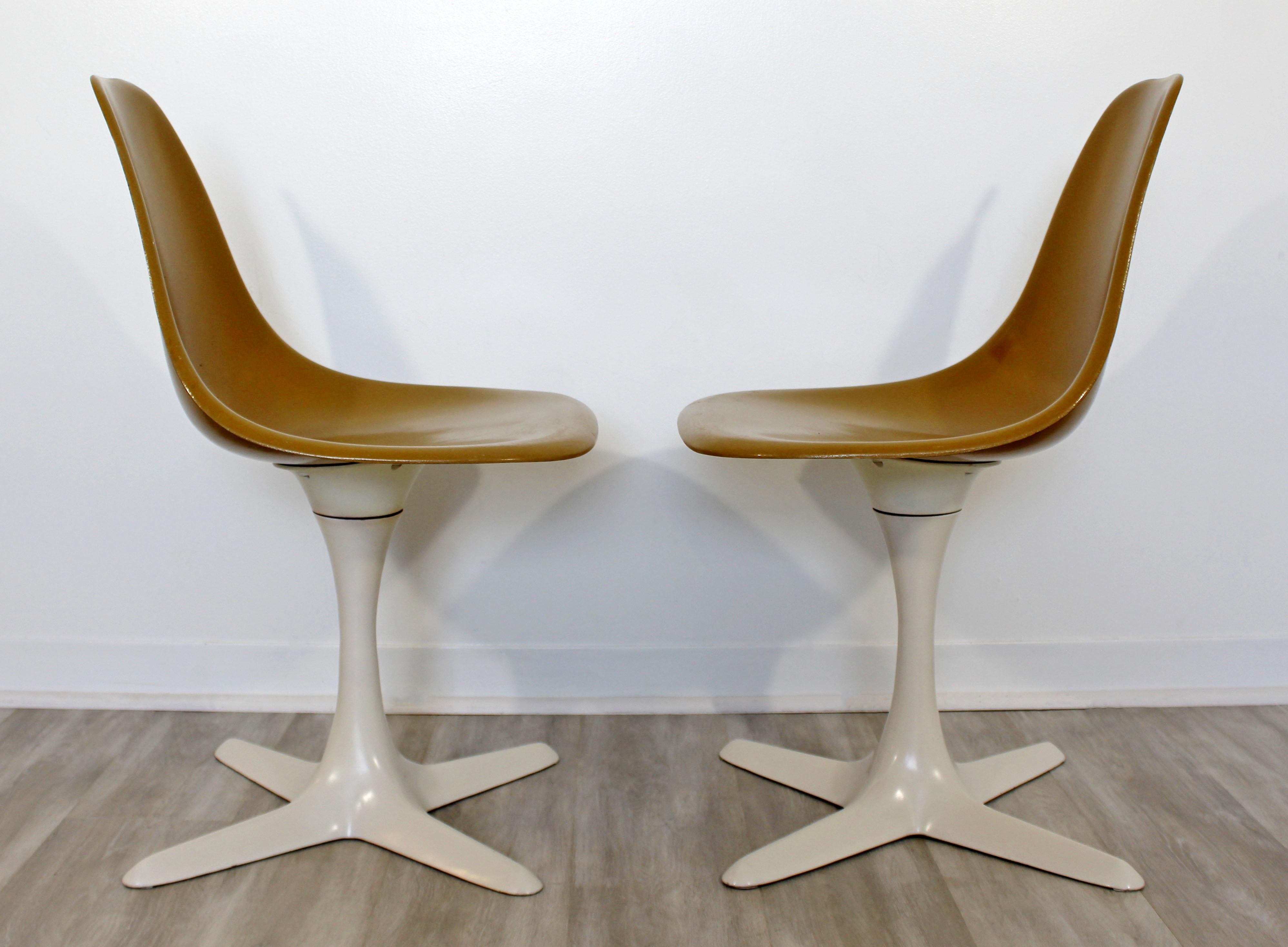Mid-20th Century Mid-Century Modern Burke Set of 4 Tulip Propeller Side Dining Chairs, 1960s
