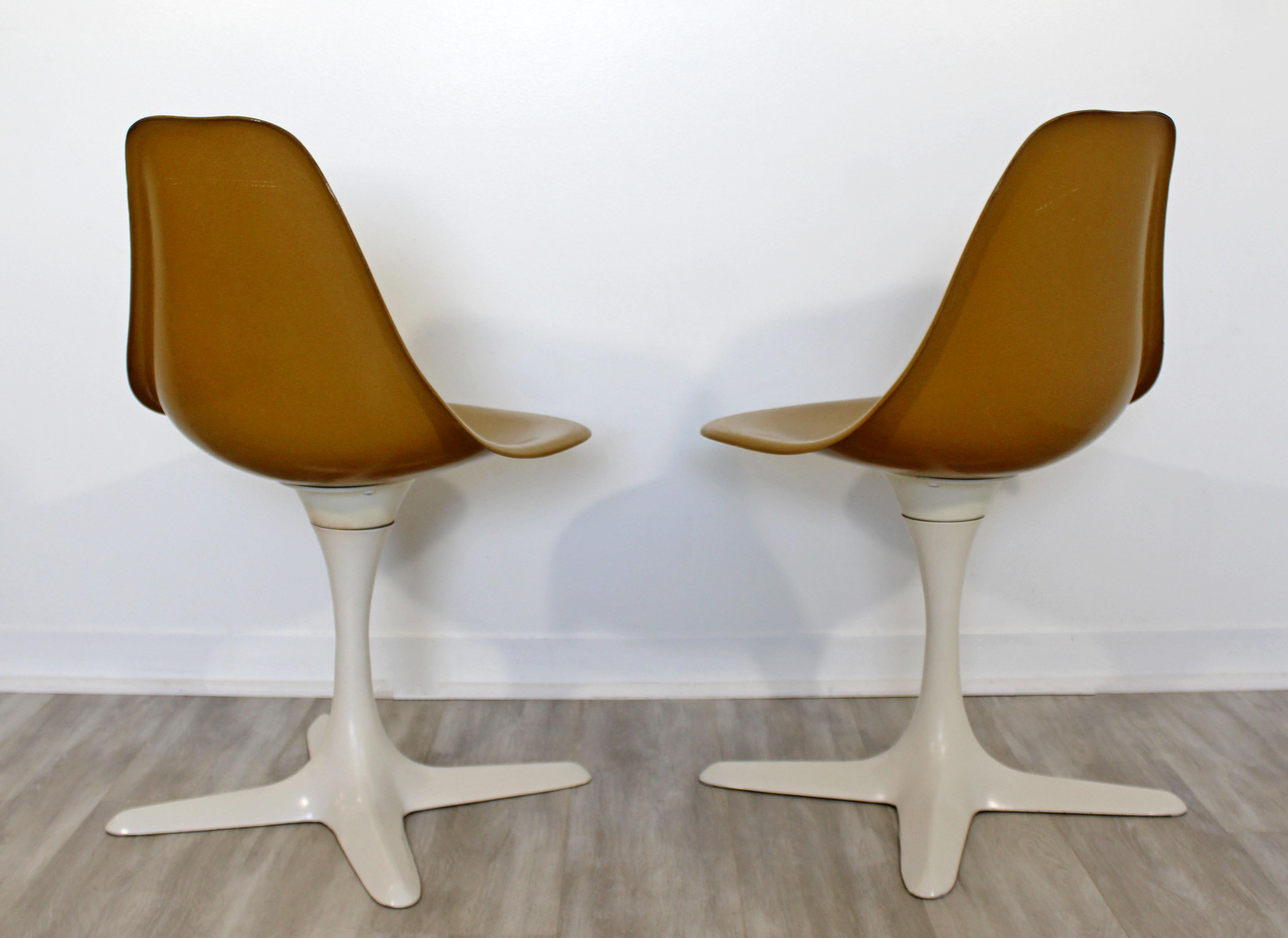 Metal Mid-Century Modern Burke Set of 4 Tulip Propeller Side Dining Chairs, 1960s