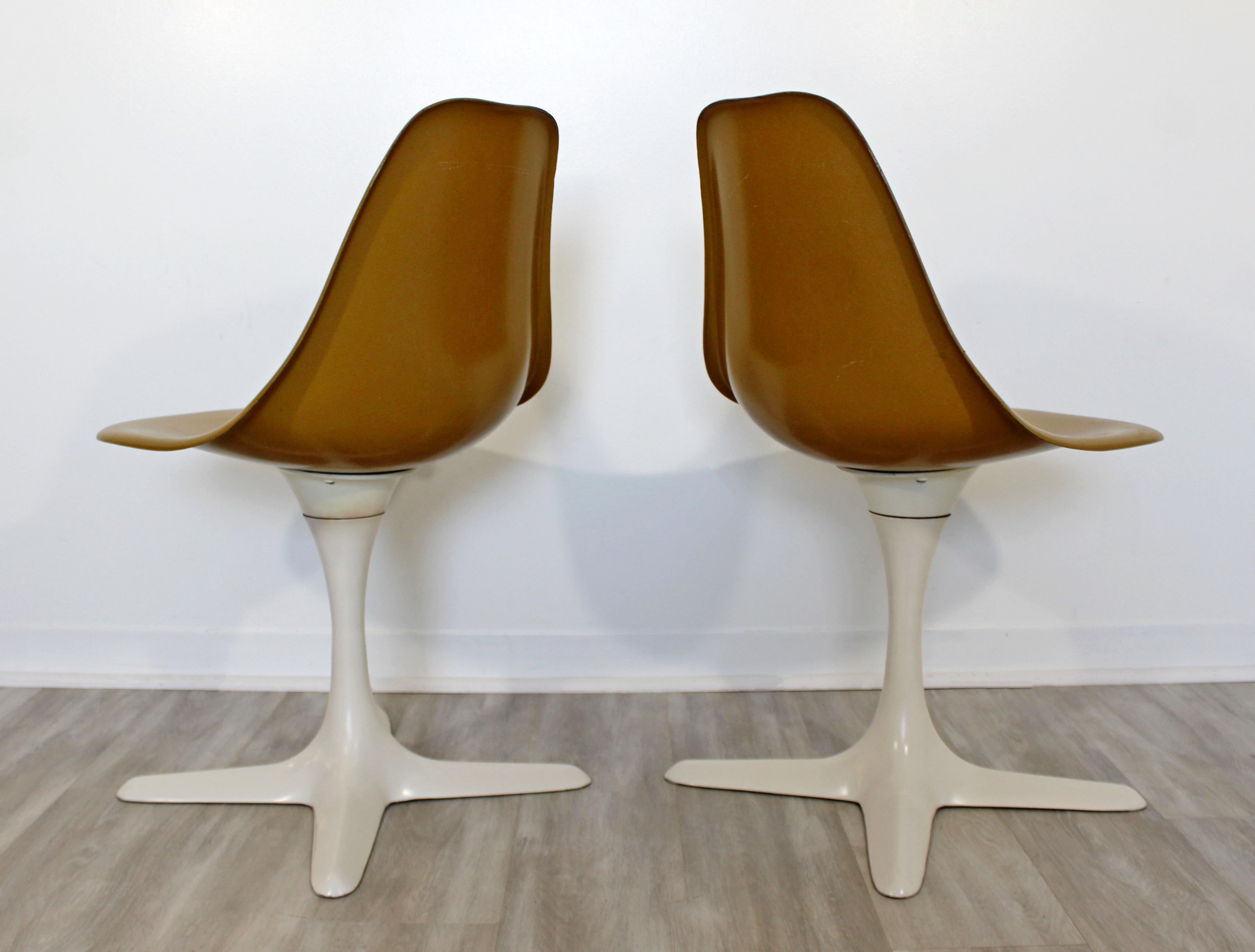 Mid-Century Modern Burke Set of 4 Tulip Propeller Side Dining Chairs, 1960s 1