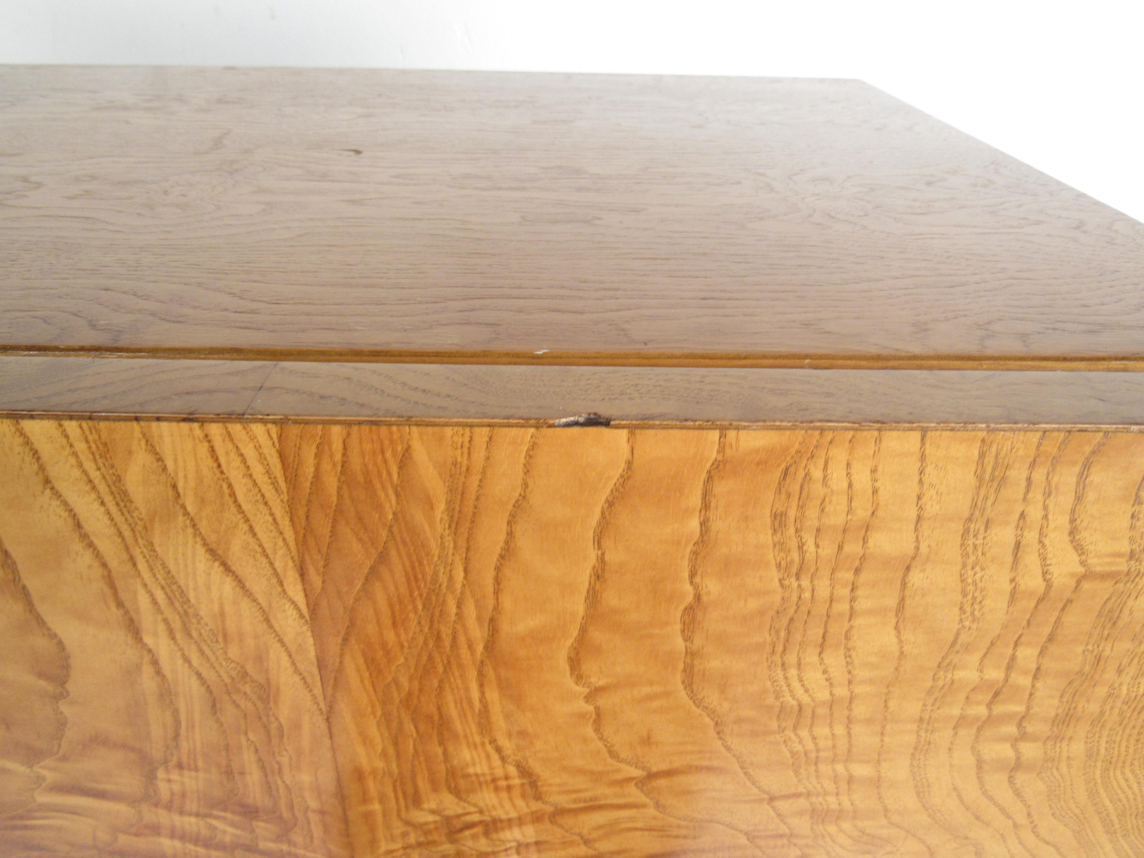 Wood Mid-Century Modern Burl Armoire by Lane Furniture