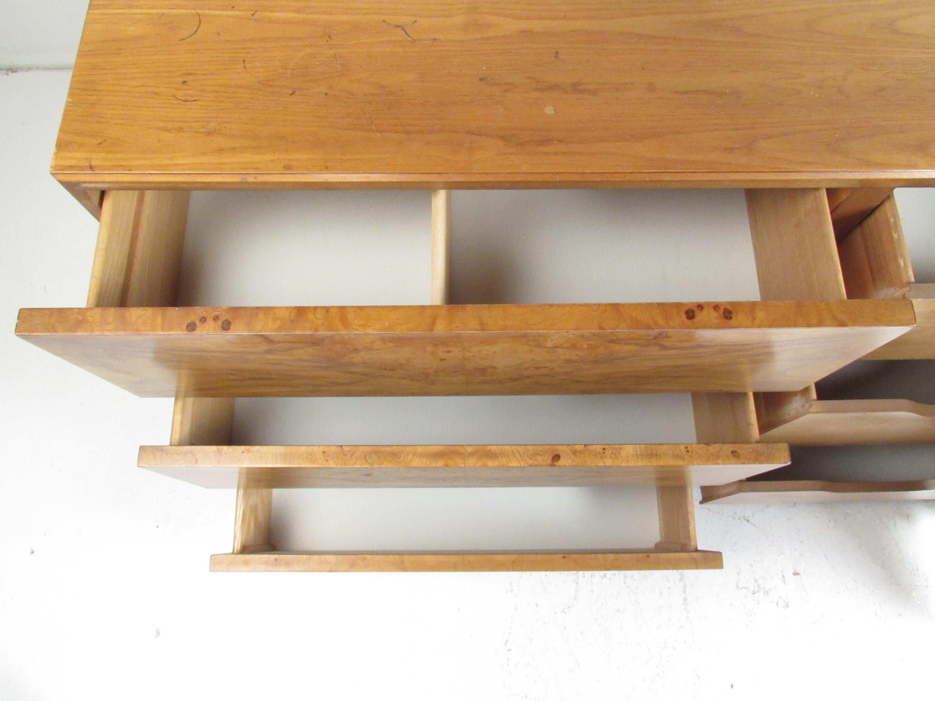 American Mid-Century Modern Burl Dresser by Lane Furniture