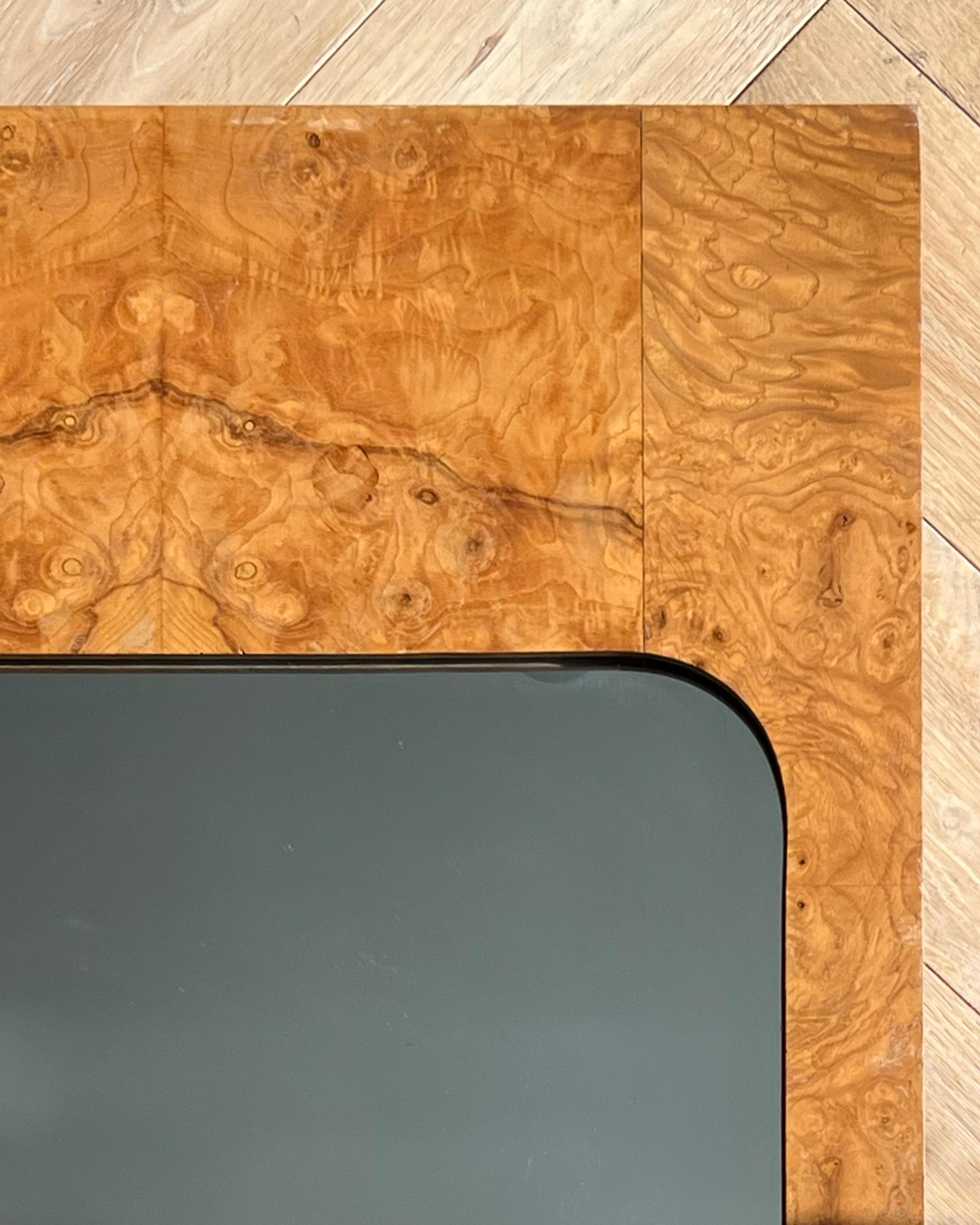 Mid-Century Modern Burl Wood « Alpha » Mirror by Lane, Early 1970s 7