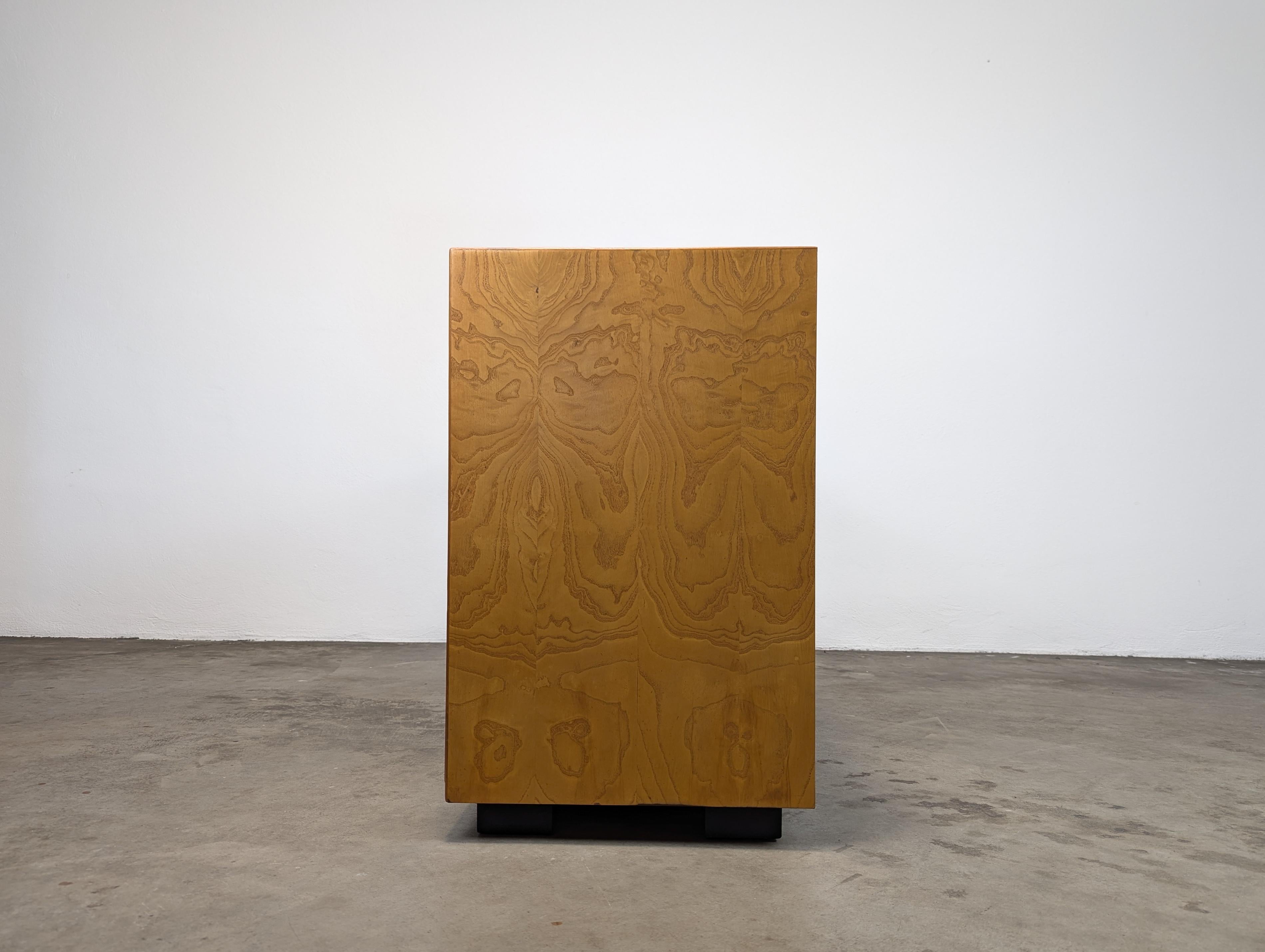 Mid-20th Century Mid Century Modern Burl Wood Campaign Dresser by John Widdicomb, c1960s For Sale