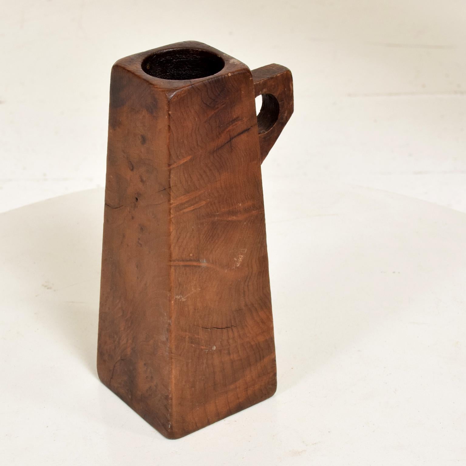 Mid-20th Century Mid-Century Modern Burl Wood Craftsmanship Candleholder