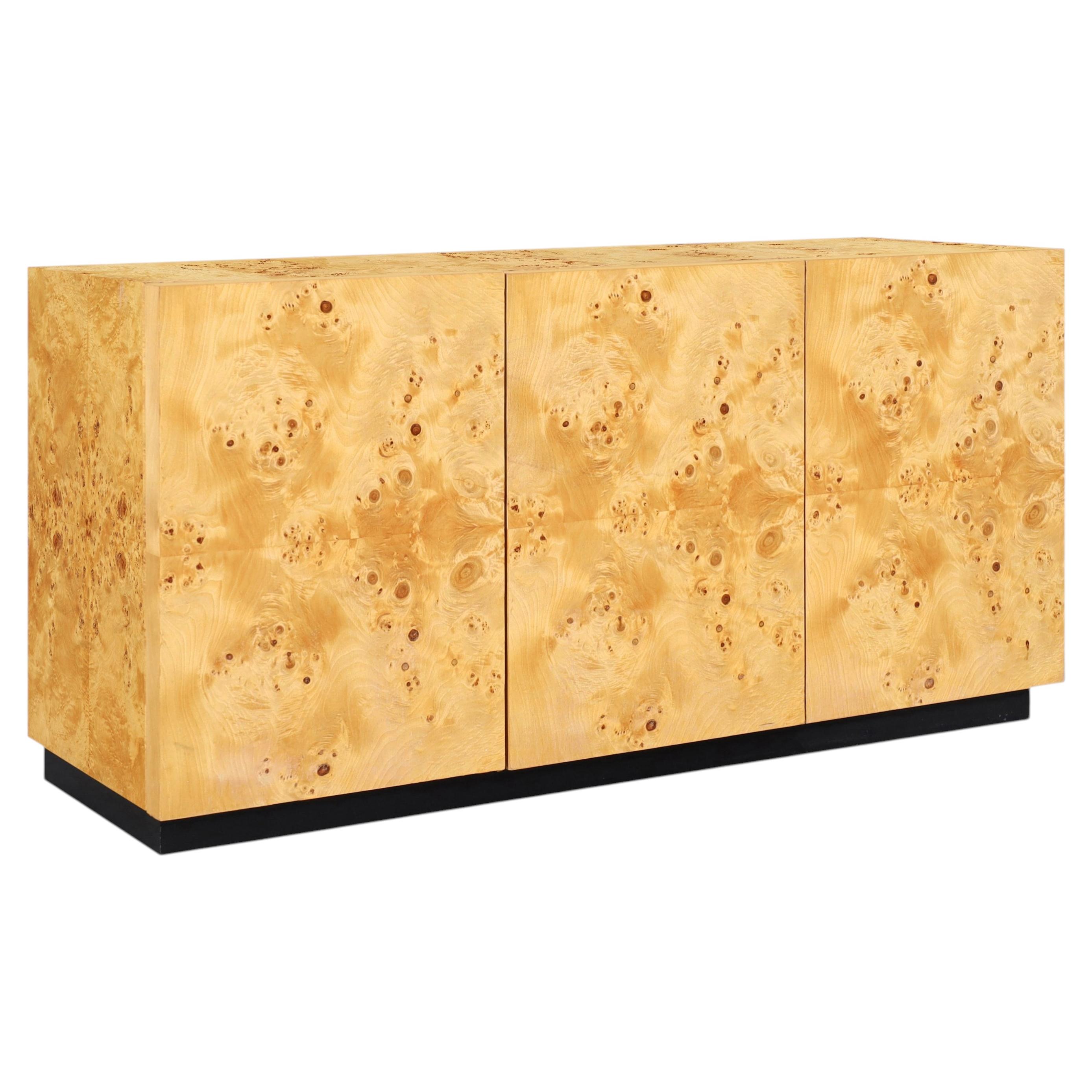 Credenza in legno di radica di Arthur Umanoff per Dillingham, stile metà secolo.