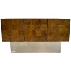 Vintage Mid-Century Modern Burl Wood Credenza by Thayer Coggin