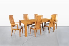 Mid-Century Modern Burl Wood Dining Room Set by Milo Baughman