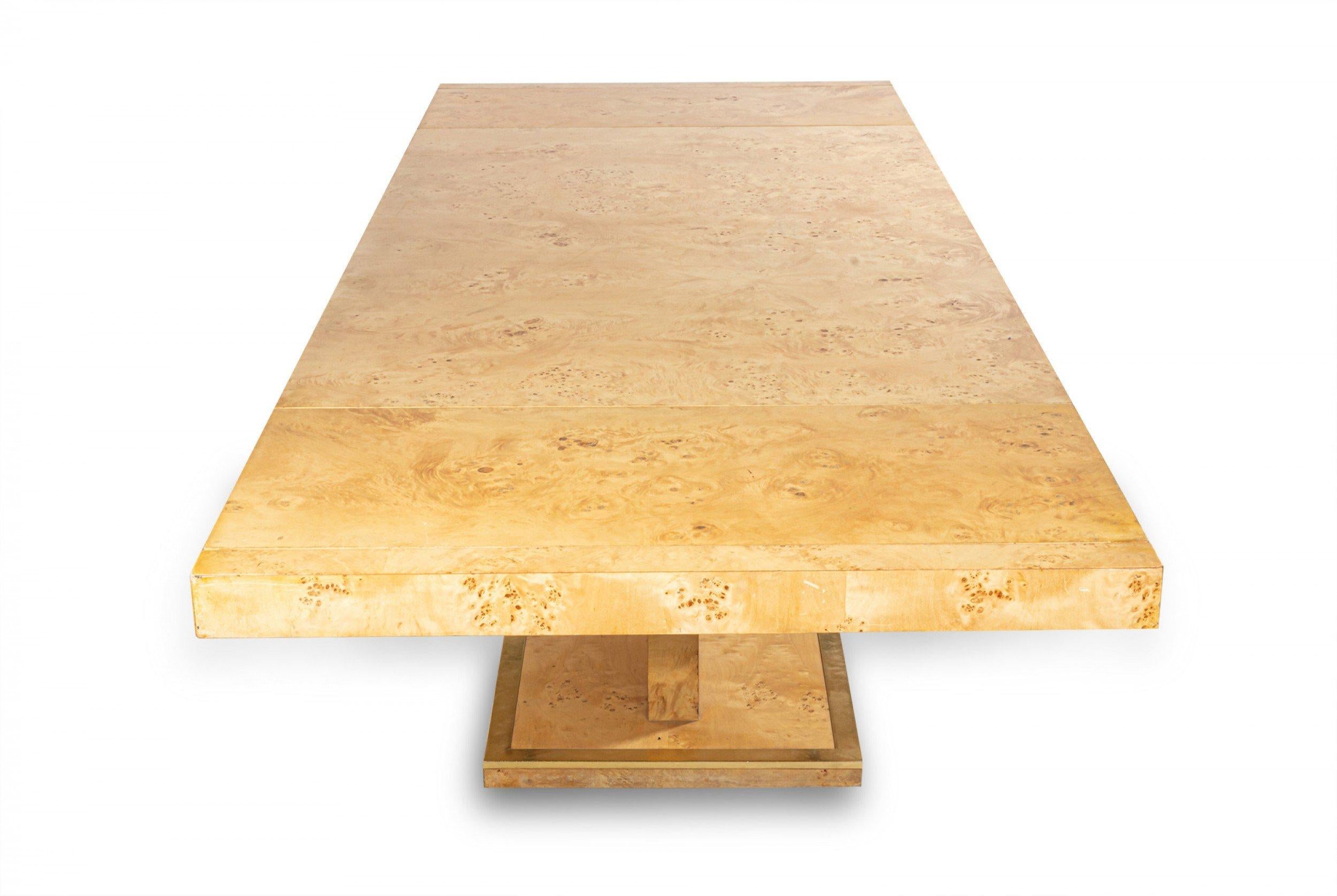 Broussin Table de salle à manger en bois de ronce de style Modernity avec abattants en vente