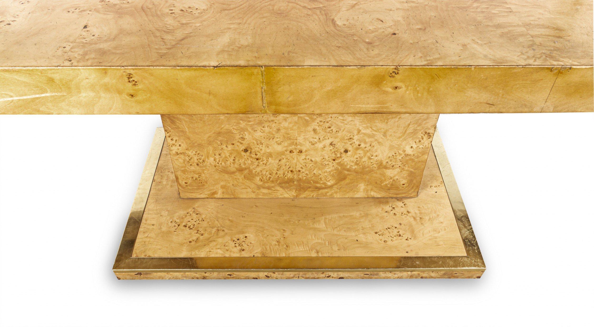 Table de salle à manger en bois de ronce de style Modernity avec abattants en vente 1
