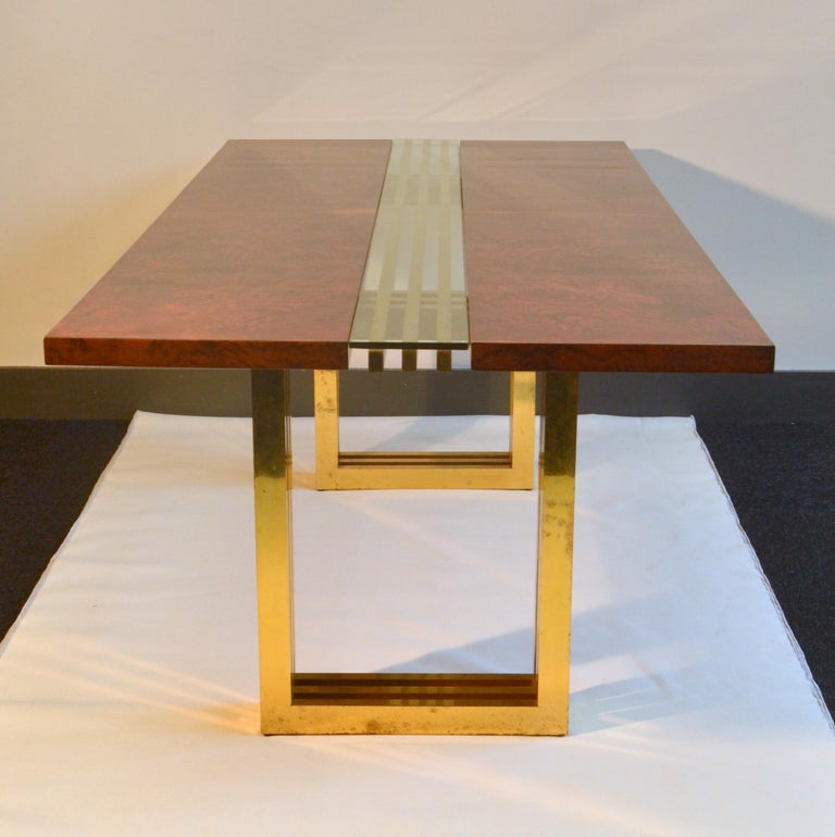 Modern Burl Wood Dining Table