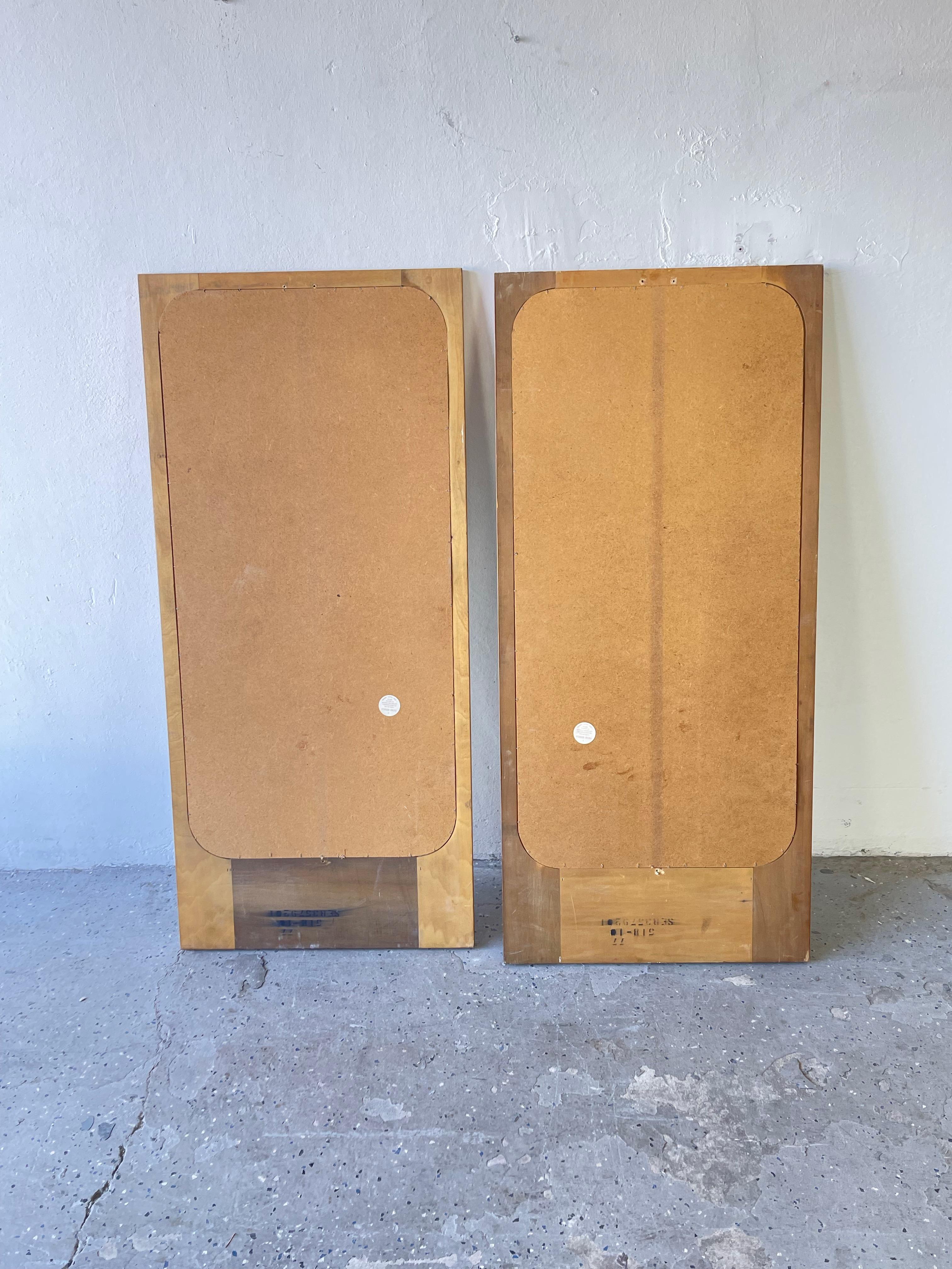 Mid-Century Modern Burl Wood Mirrors by Milo Baughman for Lane 2