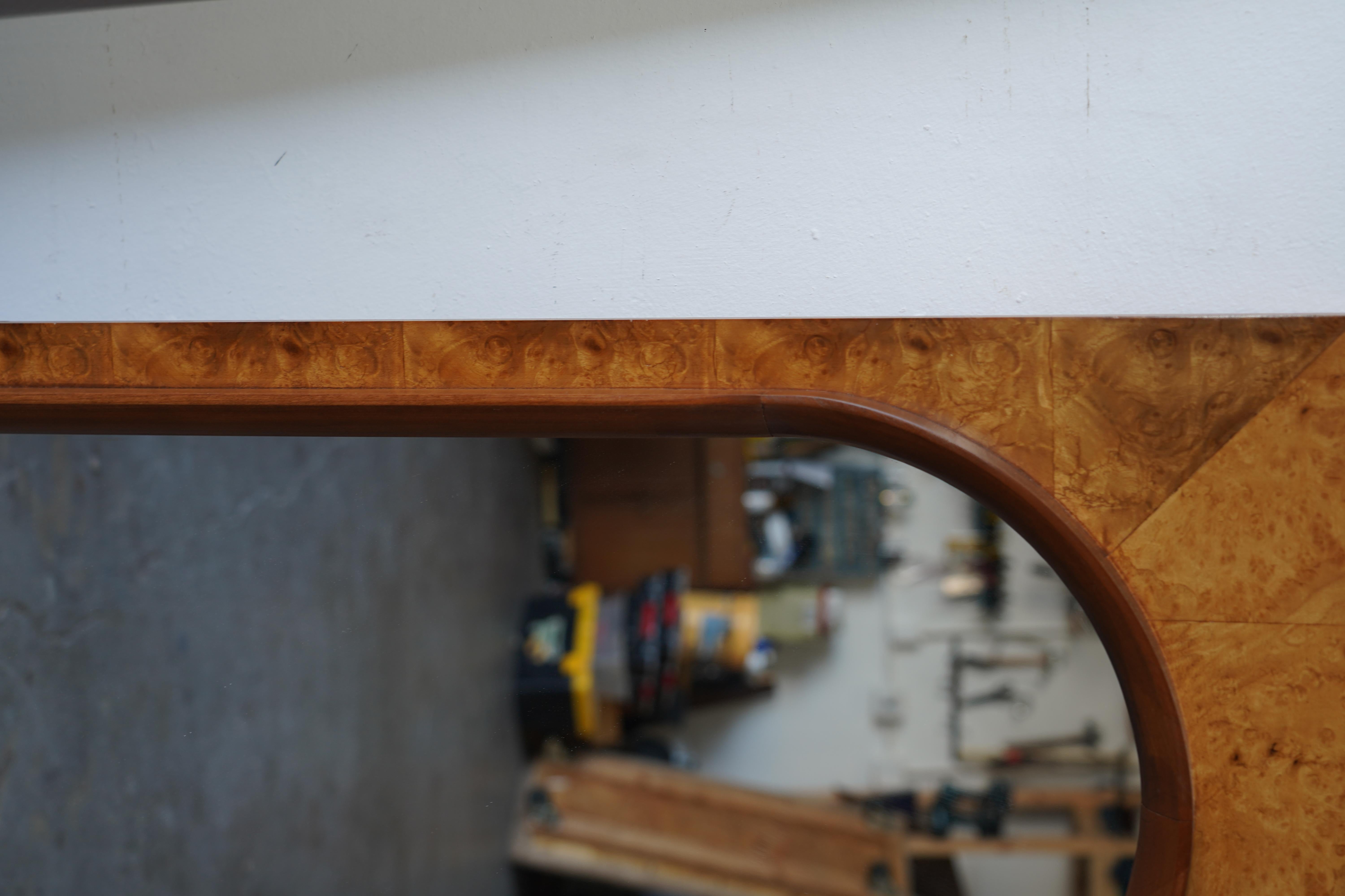 Mid-20th Century Mid-Century Modern Burl Wood Mirrors Thomasville Arched' series