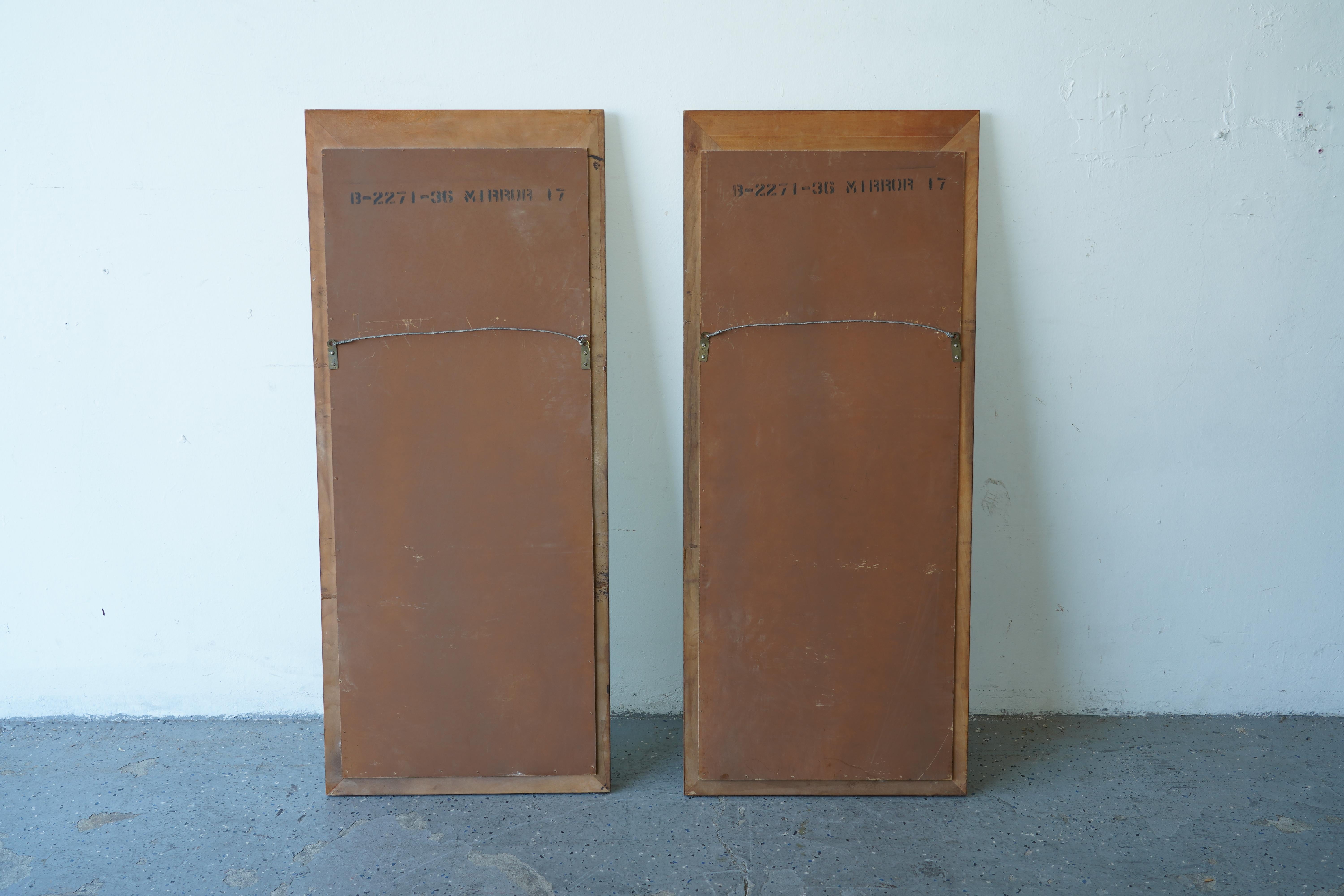 Mid-Century Modern Burl Wood Mirrors Thomasville Arched' series 3