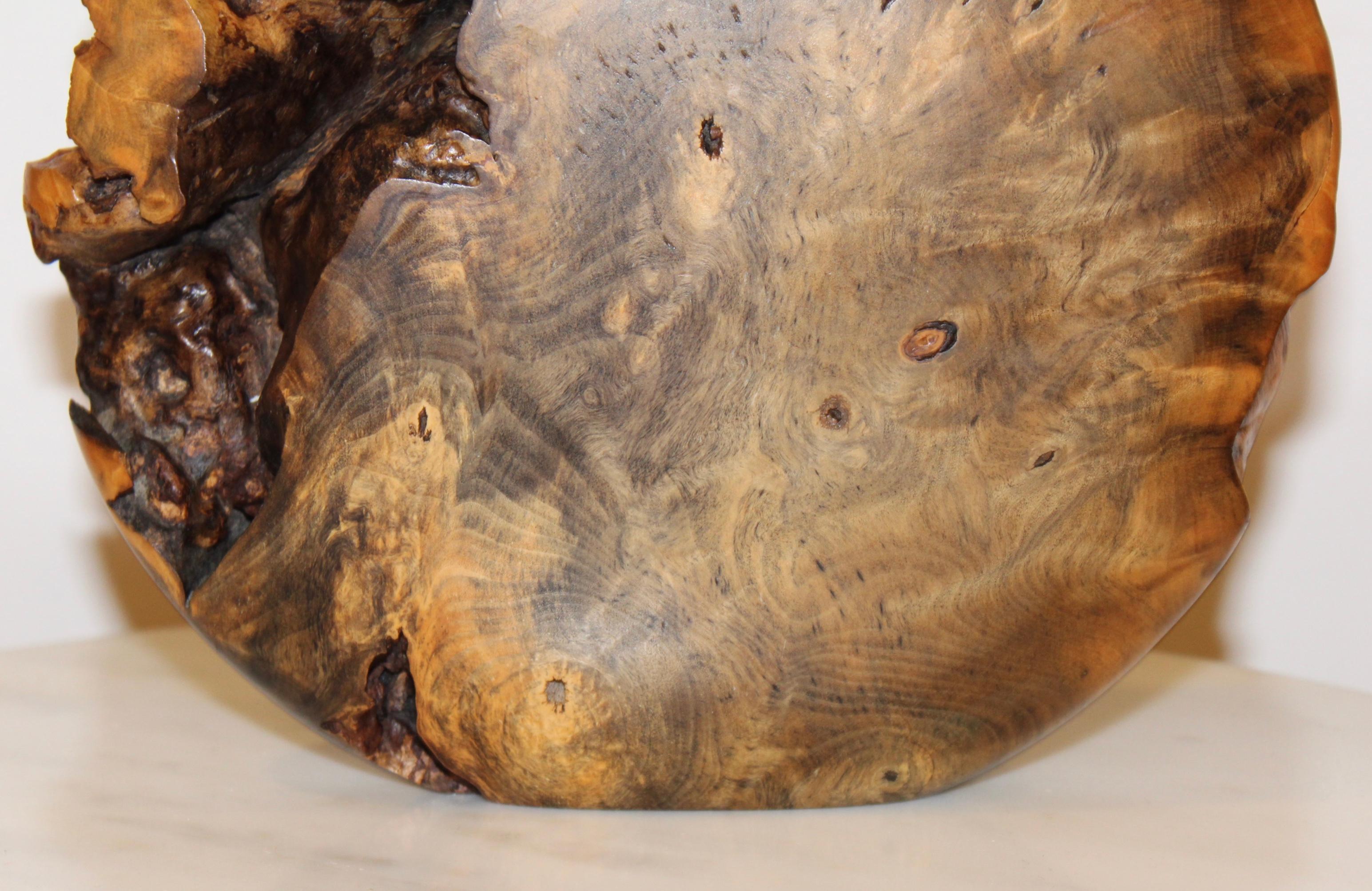 Mid-Century Modern Burl Wood Modernist Vase 1