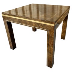 Mid-Century Modern Burl Wood Side by Table Mastercraft Furniture