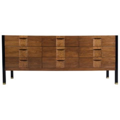 Mid-Century Modern Burled Chest of Drawers