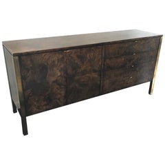Mid-Century Modern Burled Walnut Credenza or Sideboard by Tomlinson, 1960s